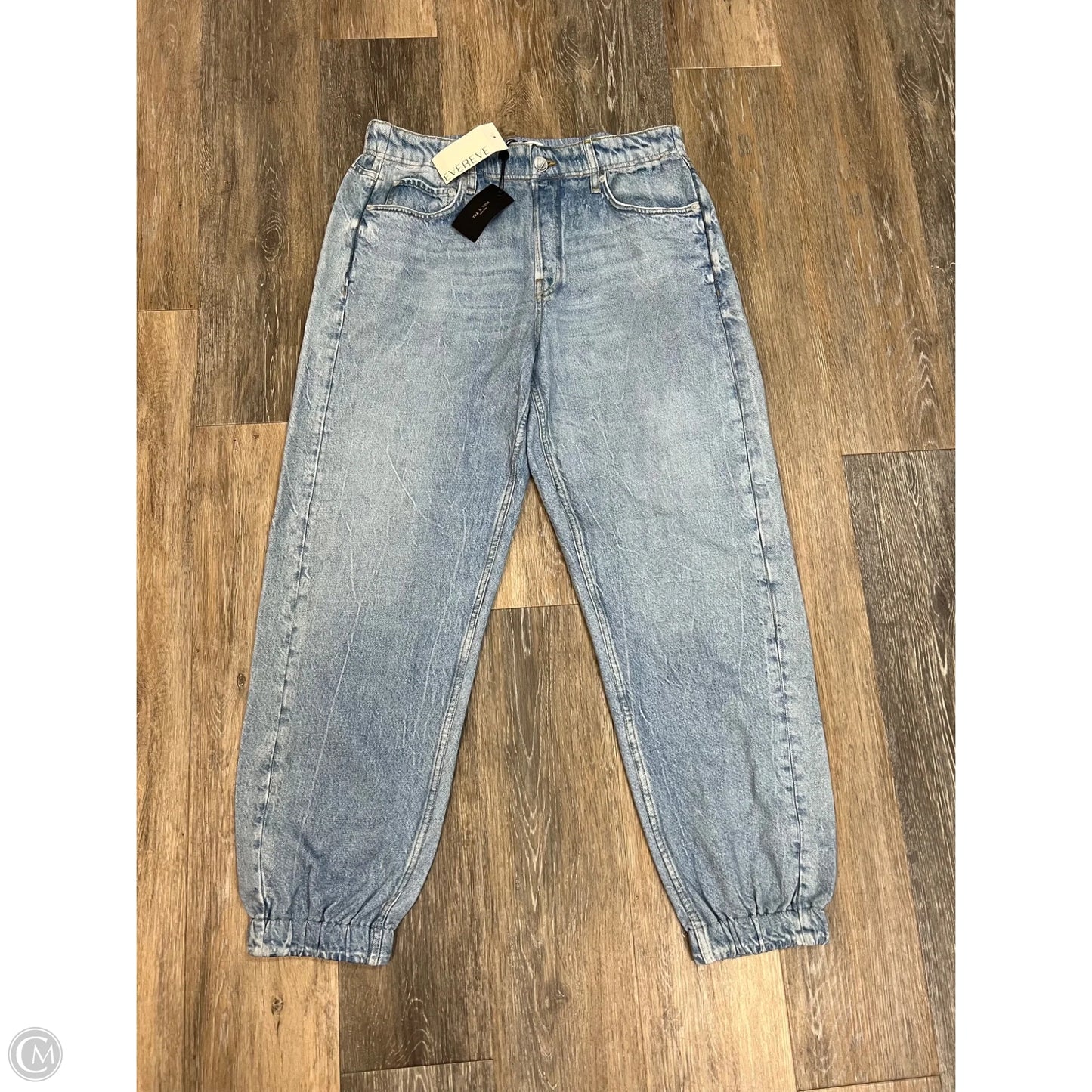 Jeans Straight Jogger By Rag And Bone In Blue Denim, Size: L