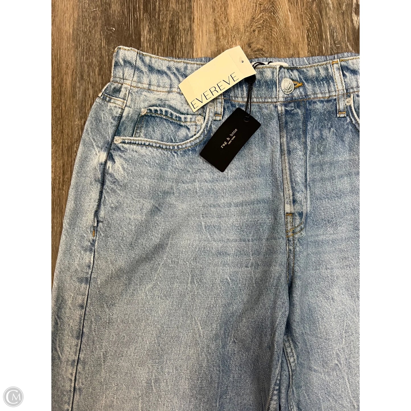 Jeans Straight Jogger By Rag And Bone In Blue Denim, Size: L