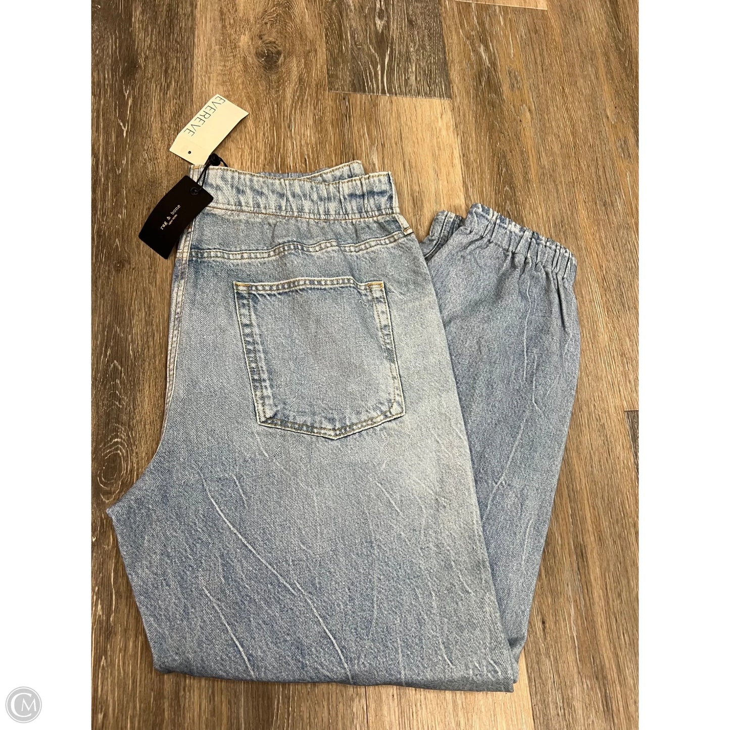 Jeans Straight Jogger By Rag And Bone In Blue Denim, Size: L