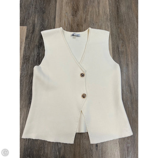 -Vest Sweater By She + Sky In Cream, Size: L