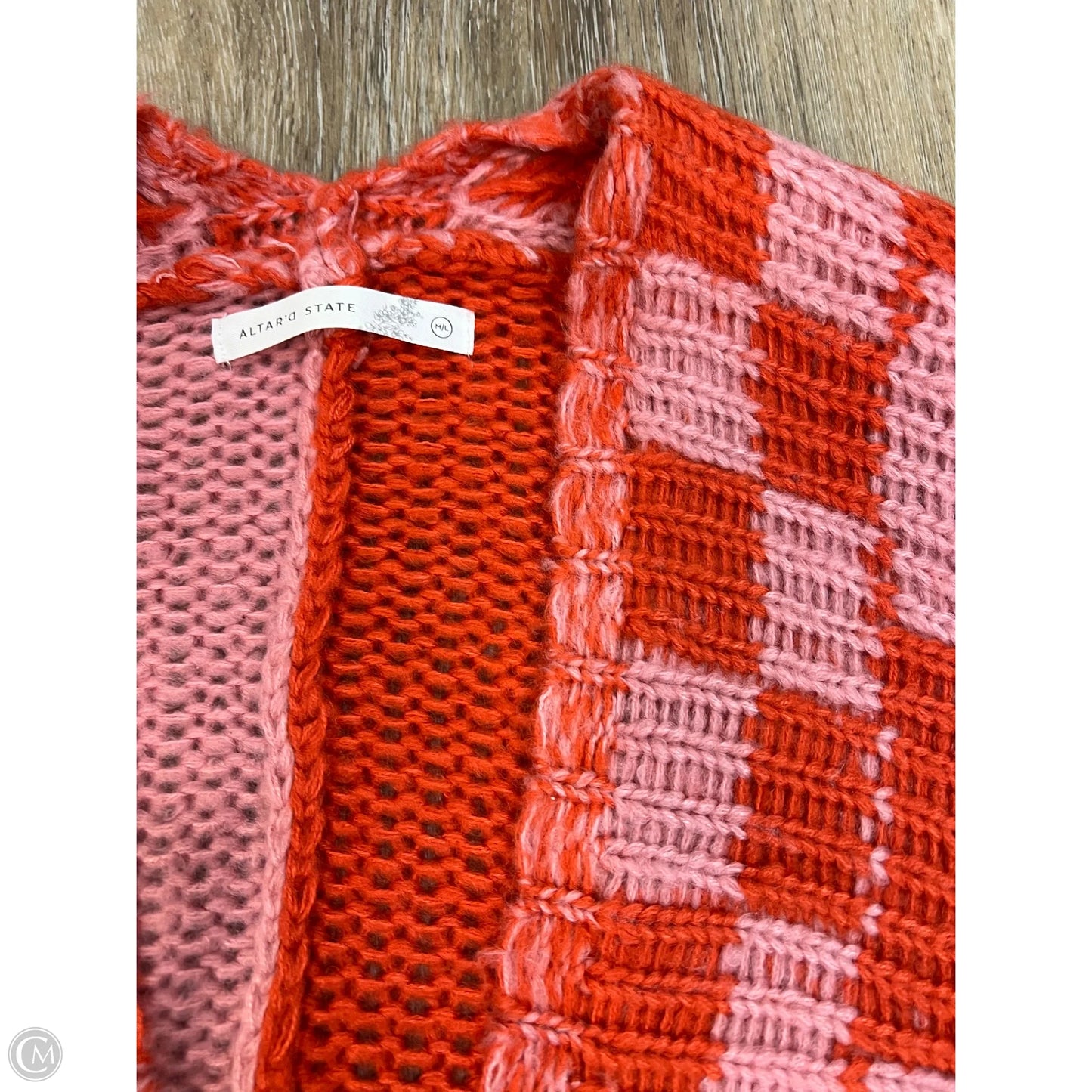 Sweater Cardigan By Altard State In Orange & Pink, Size: M/L
