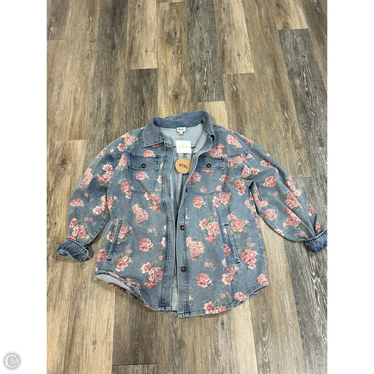 Jacket Denim By Bibi In Blue Denim, Size: S