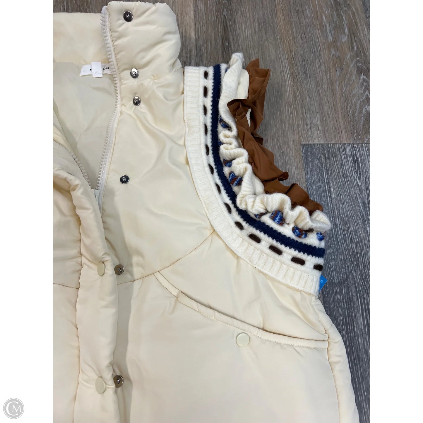 Vest Puffer & Quilted By Heyson In Cream, Size: L