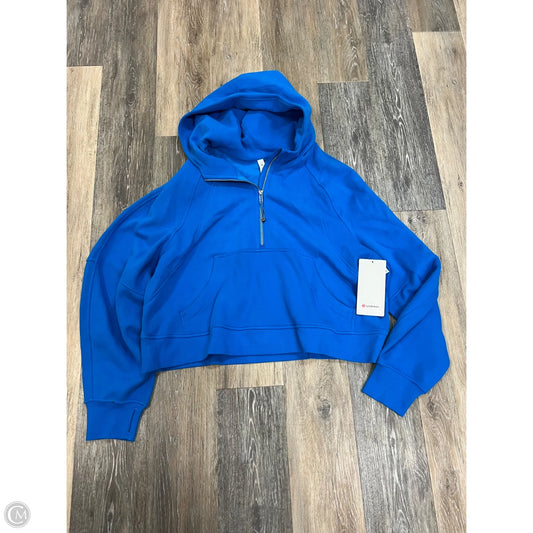 Athletic Sweatshirt Hoodie By Lululemon In Blue, Size: Xl/XXL