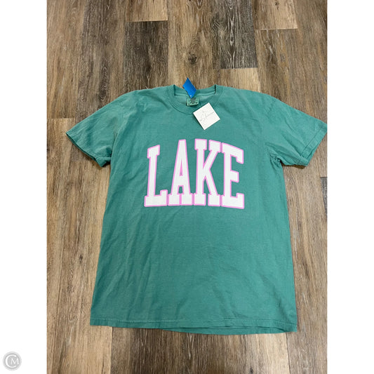 Top Short Sleeve By Comfort Colors In Teal, Size: L