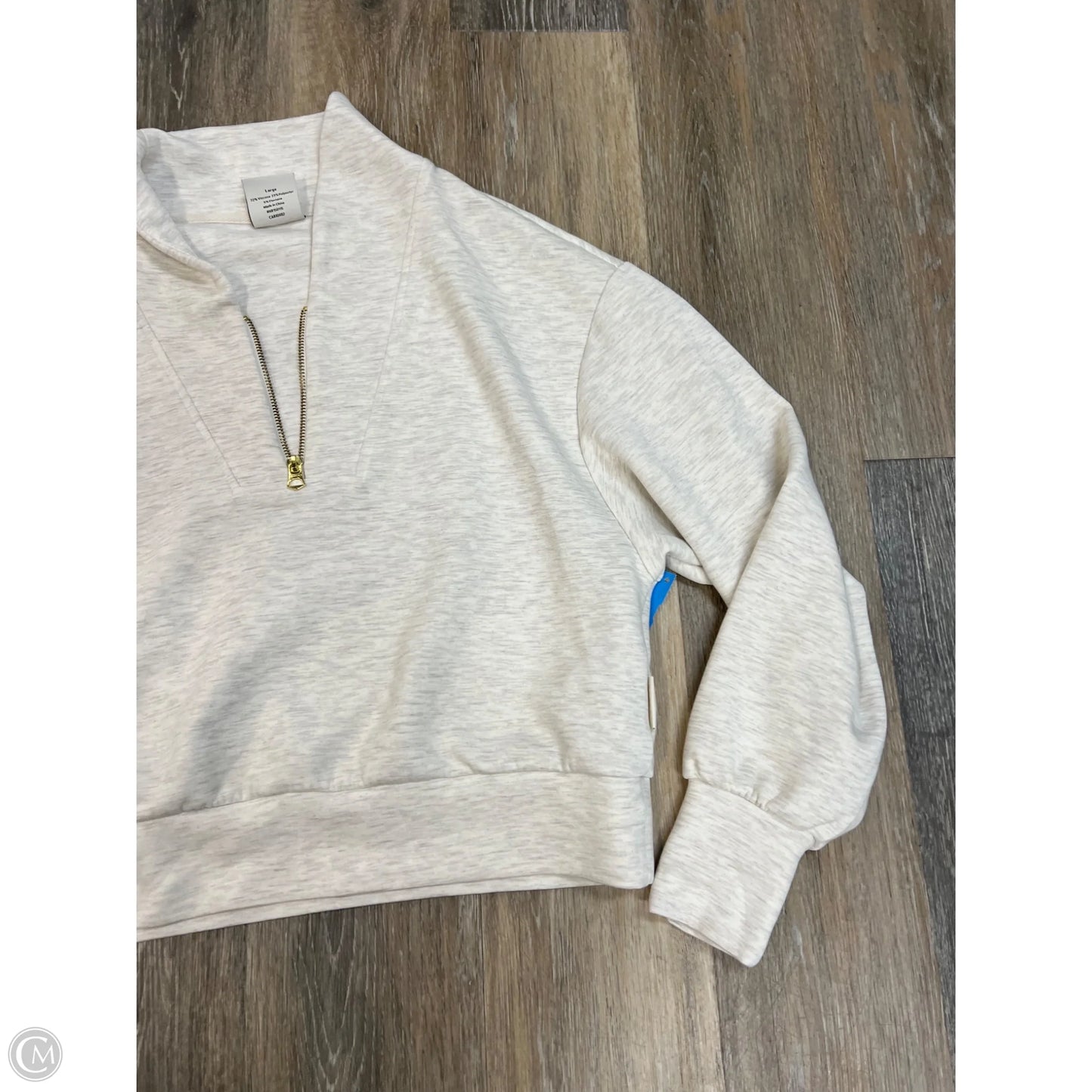 Athletic Sweatshirt Collar By Varley In Cream, Size: L