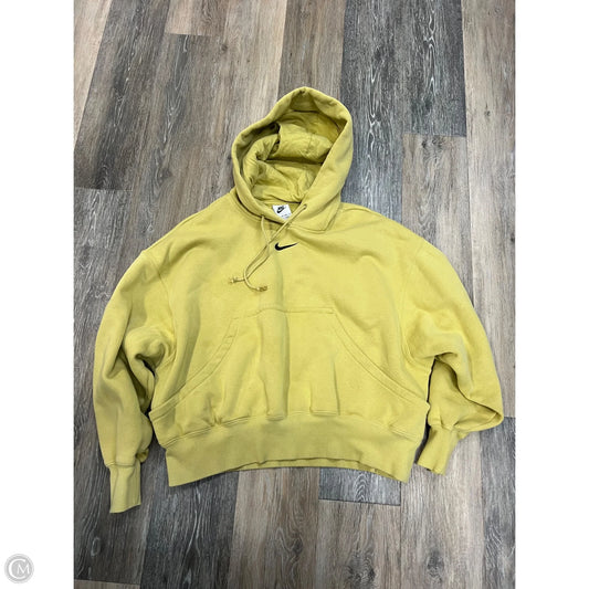 -Athletic Sweatshirt Hoodie By Nike Apparel In Yellow, Size: Xs