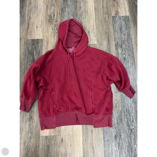 Sweatshirt Hoodie By Free People In Red, Size: Xs
