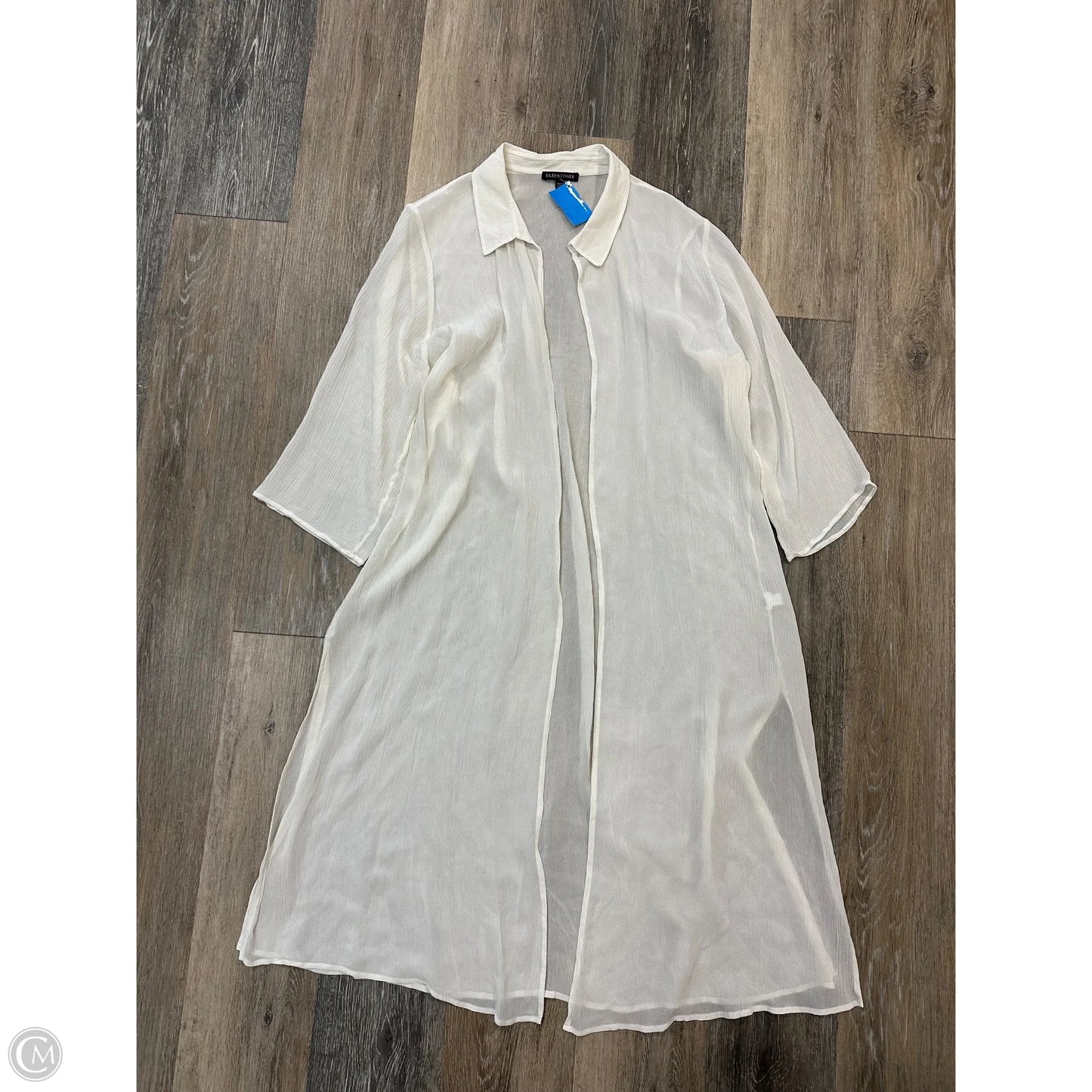 Tunic Long Sleeve By Eileen Fisher In White, Size: M