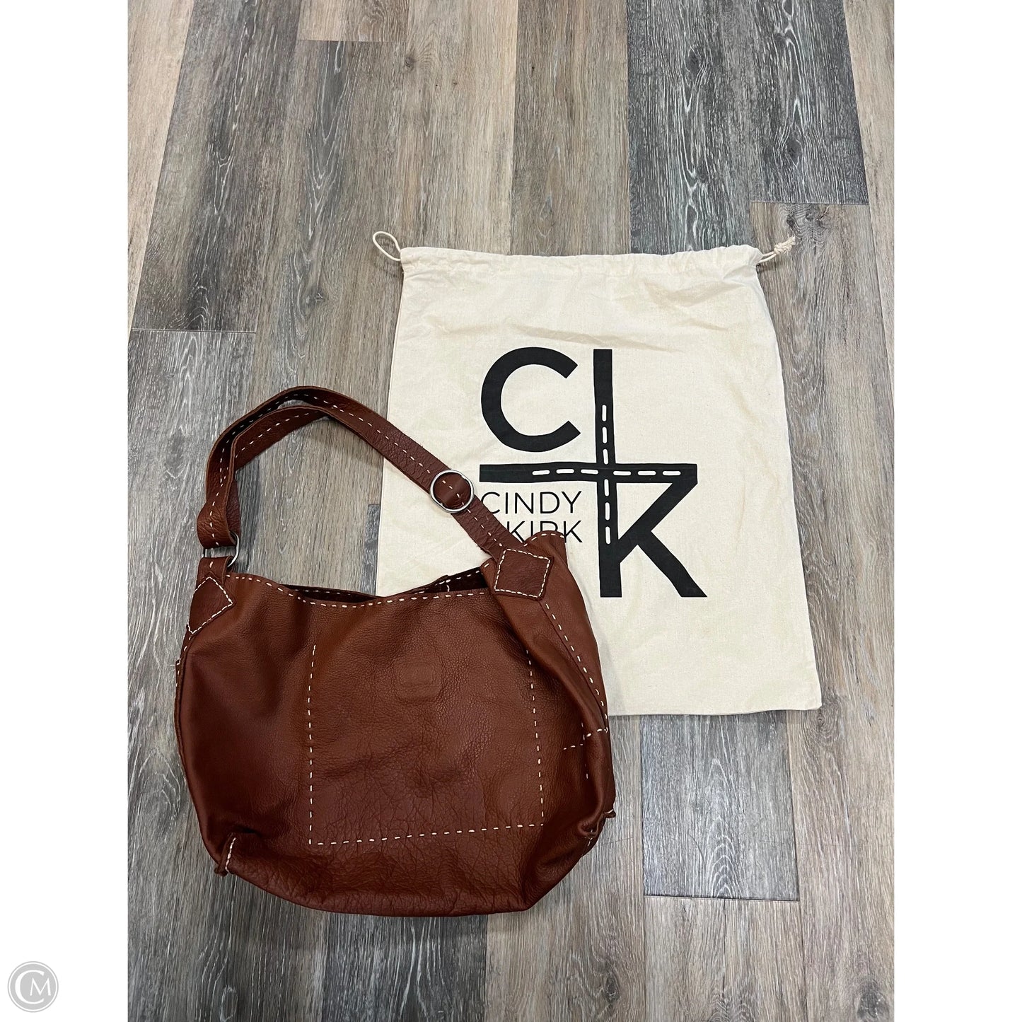 Tote Leather By Cindy Kirk, Size: Large