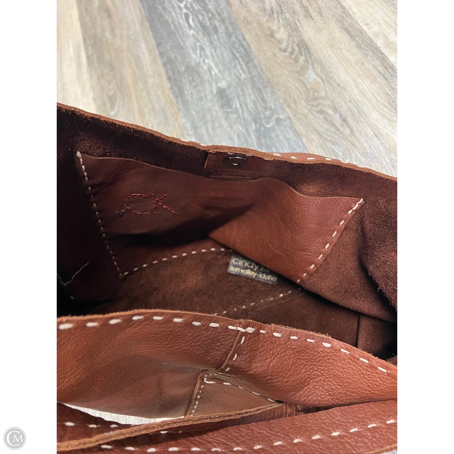 Tote Leather By Cindy Kirk, Size: Large