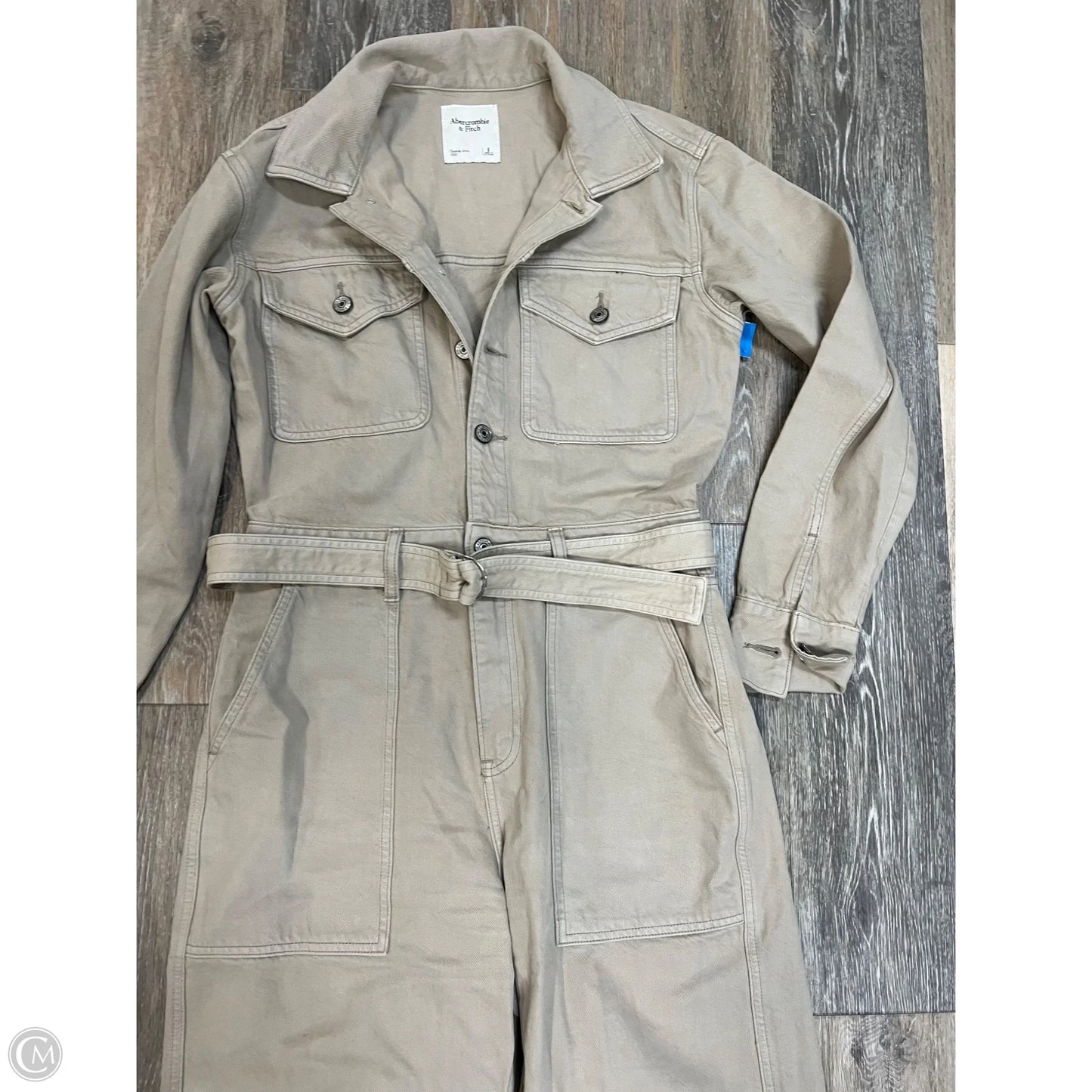 Jumpsuit By Abercrombie And Fitch In Tan Denim, Size: S