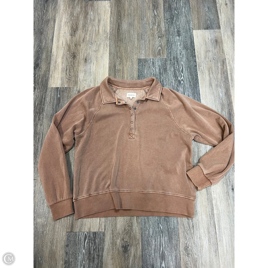 Top Long Sleeve By Thread And Supply In Tan, Size: L