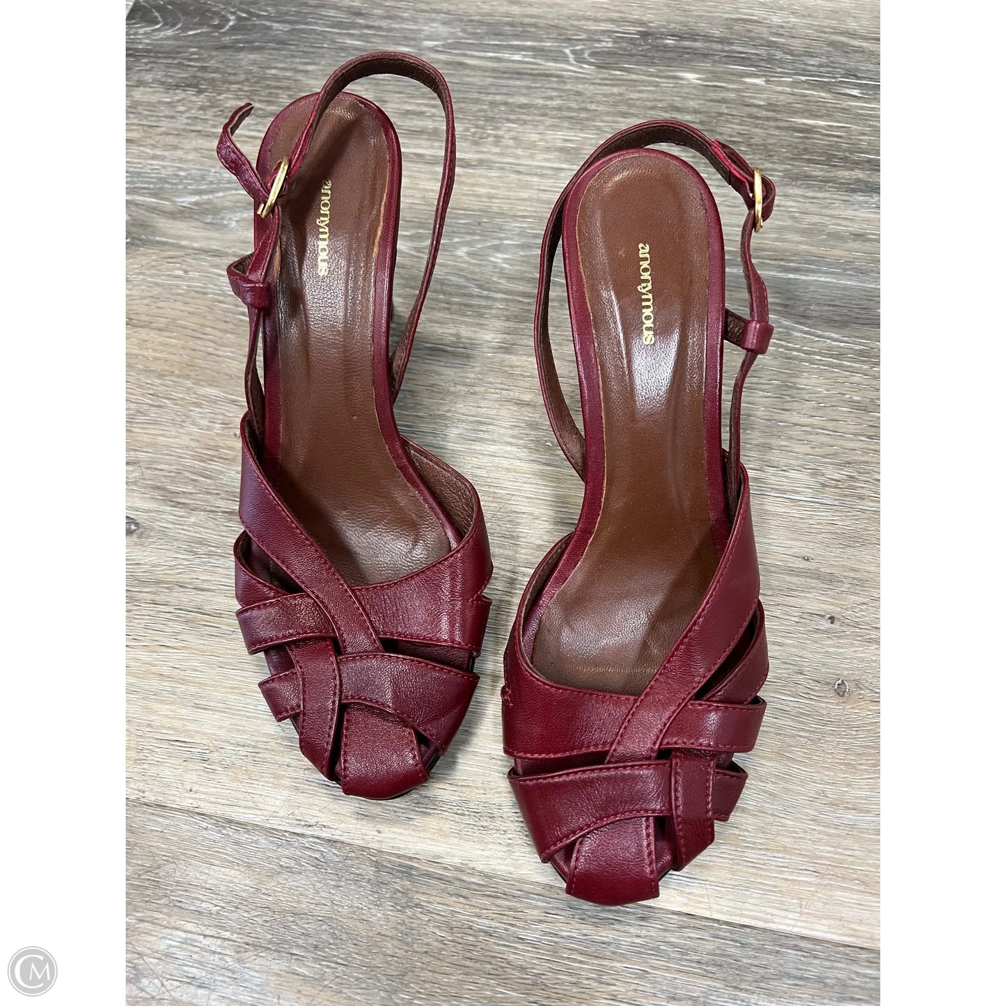 Shoes Heels Block By Anonymous In Red, Size: 8.5