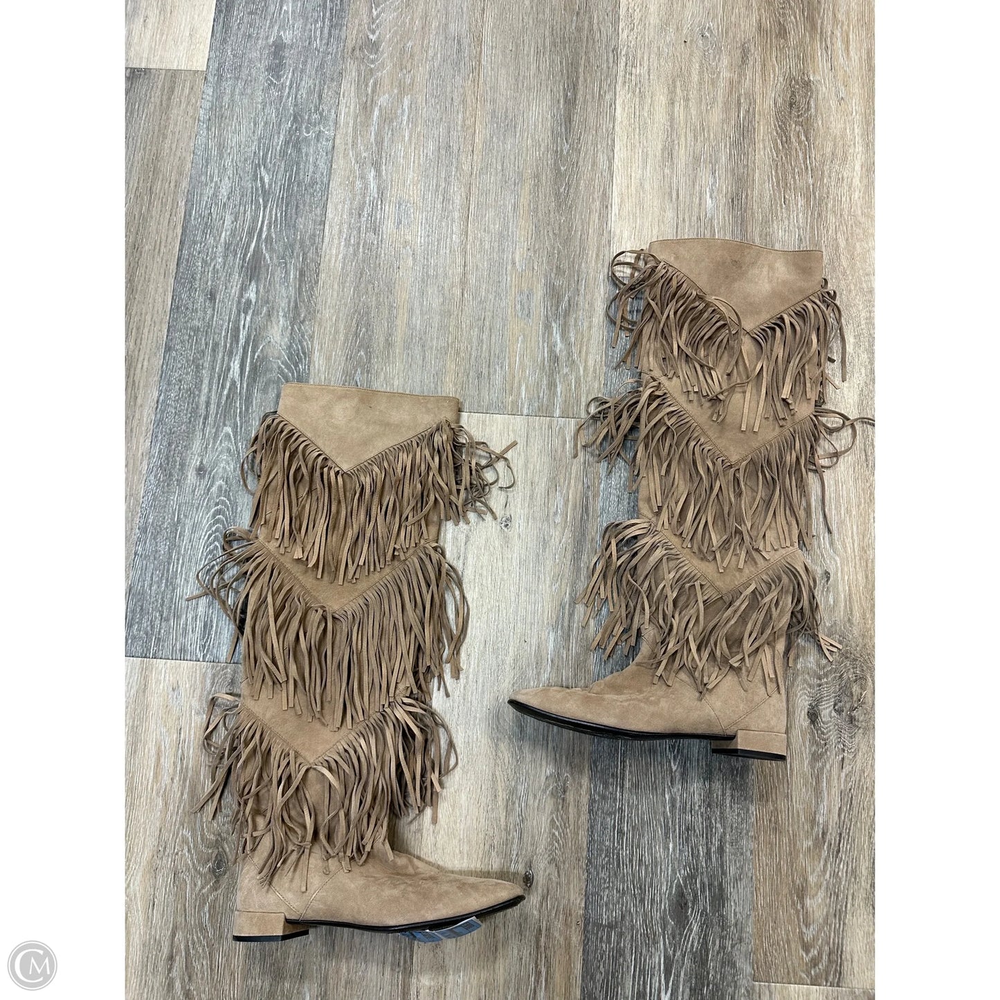 Boots Designer By Roger Vivier In Tan, Size: 5.5