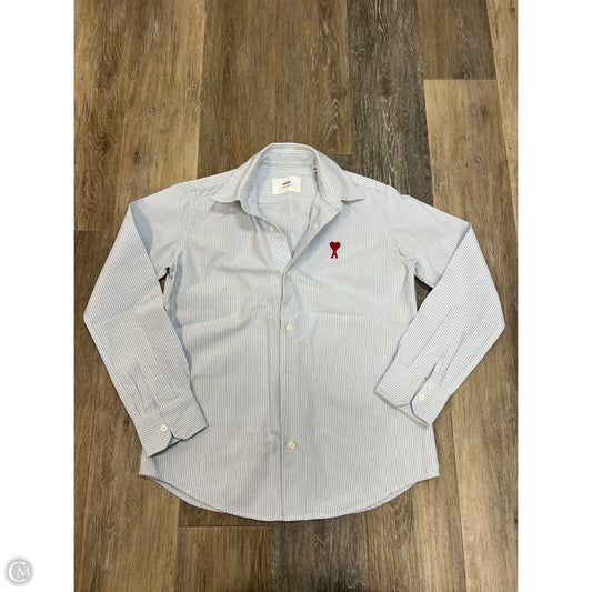 Blouse Long Sleeve By Ami In Blue, Size: S