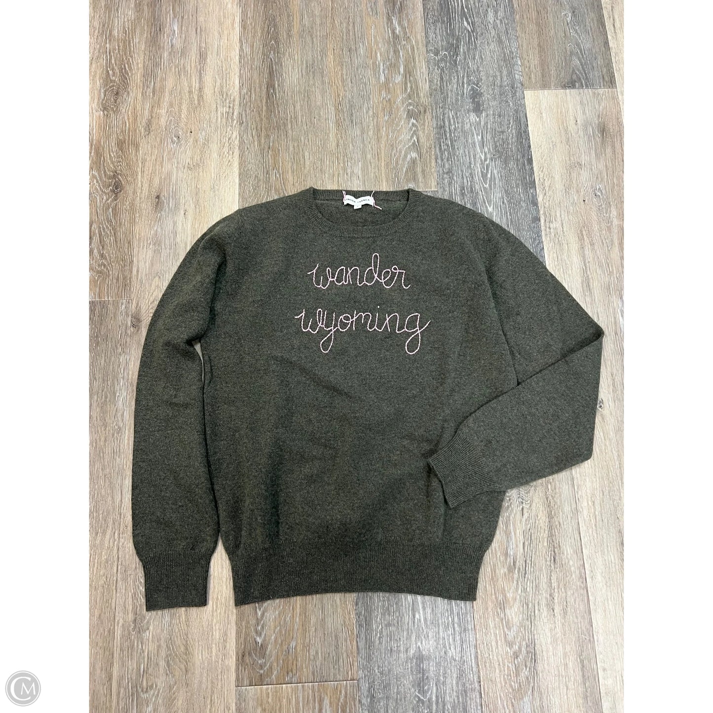 Sweater Cashmere Designer By Lingua Franca In Green, Size: S