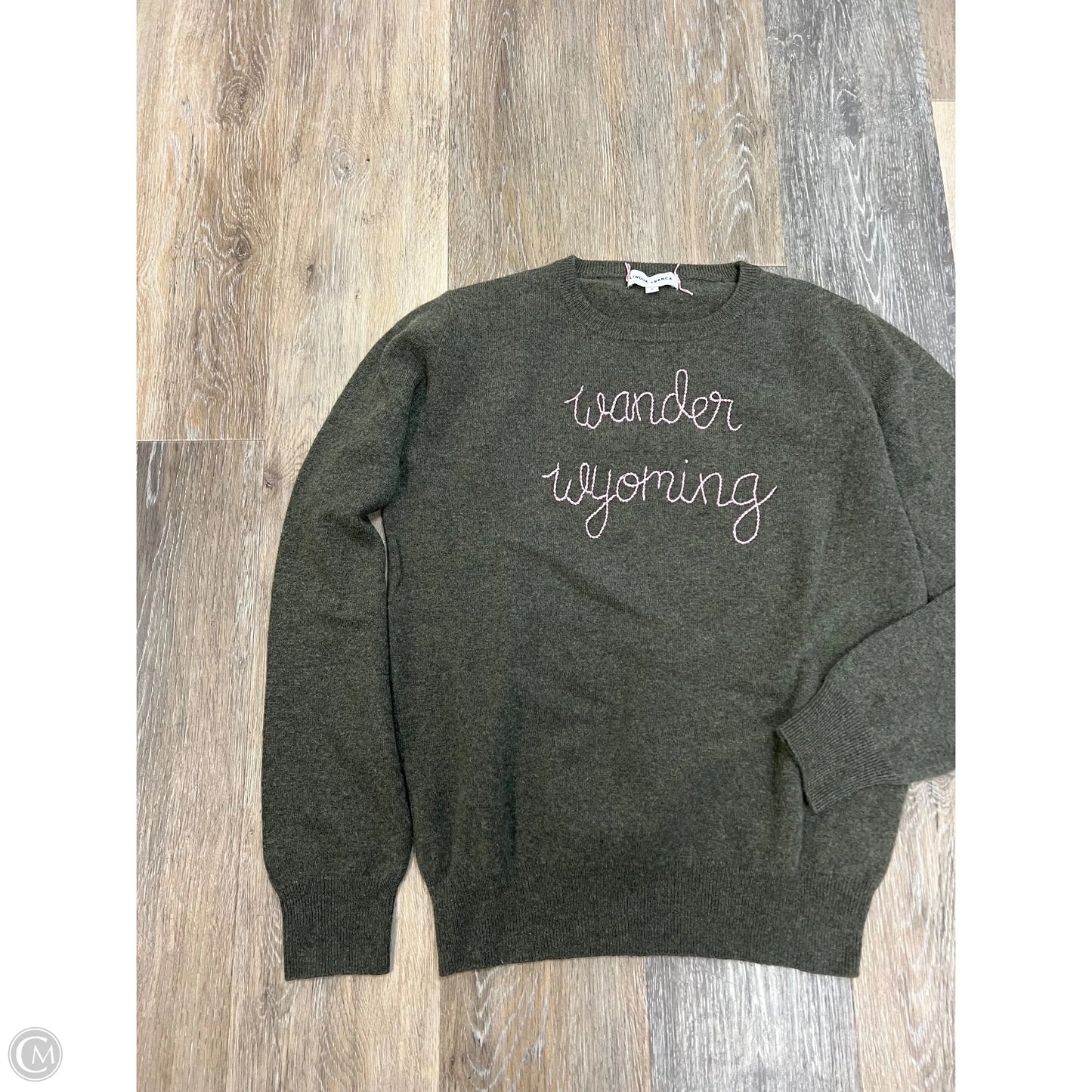 Sweater Cashmere Designer By Lingua Franca In Green, Size: S