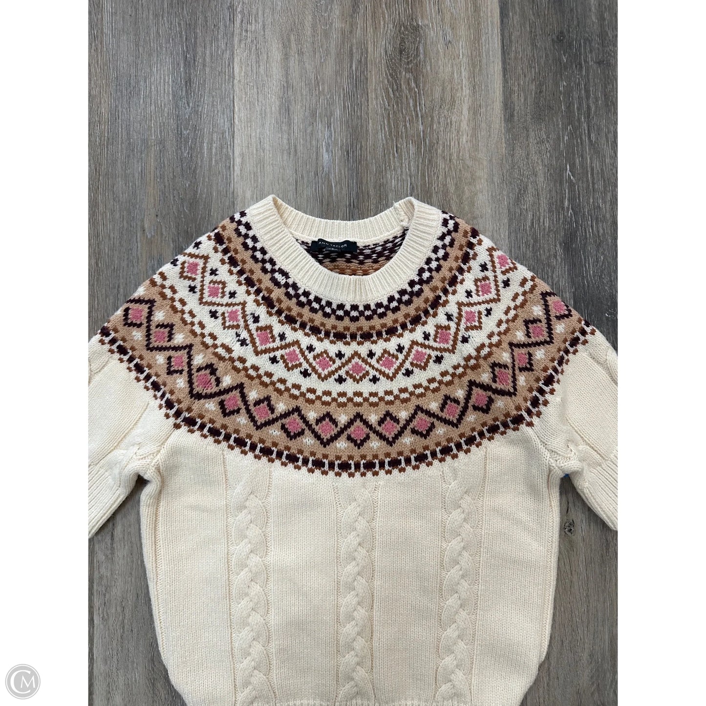 Sweater By Ann Taylor In Cream, Size: S