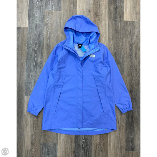 Coat Raincoat By The North Face In Blue, Size: 1x