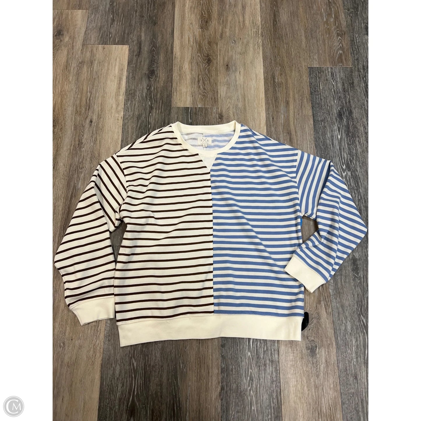 Top Long Sleeve By Thread And Supply In Striped Pattern, Size: M