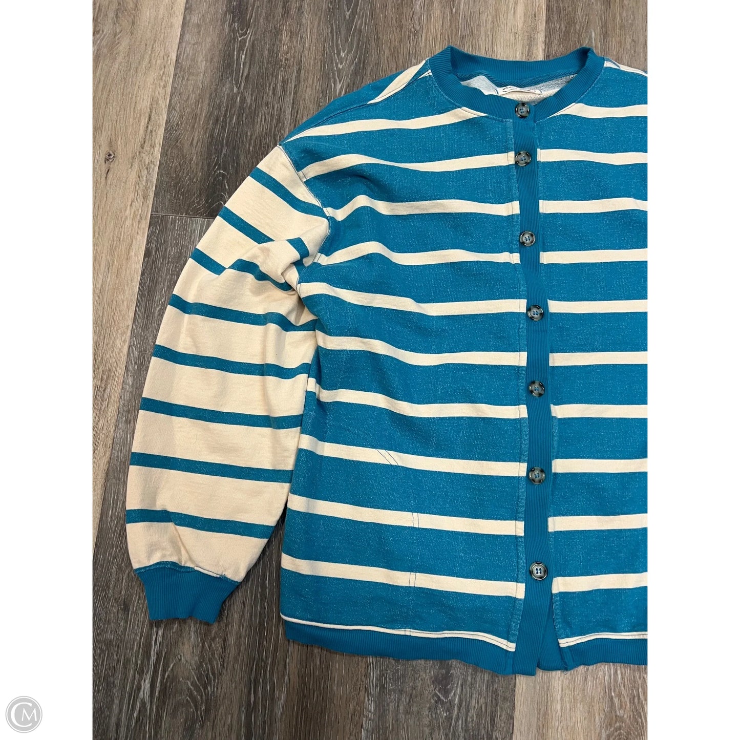 Sweater Cardigan By Free People In Striped Pattern, Size: M