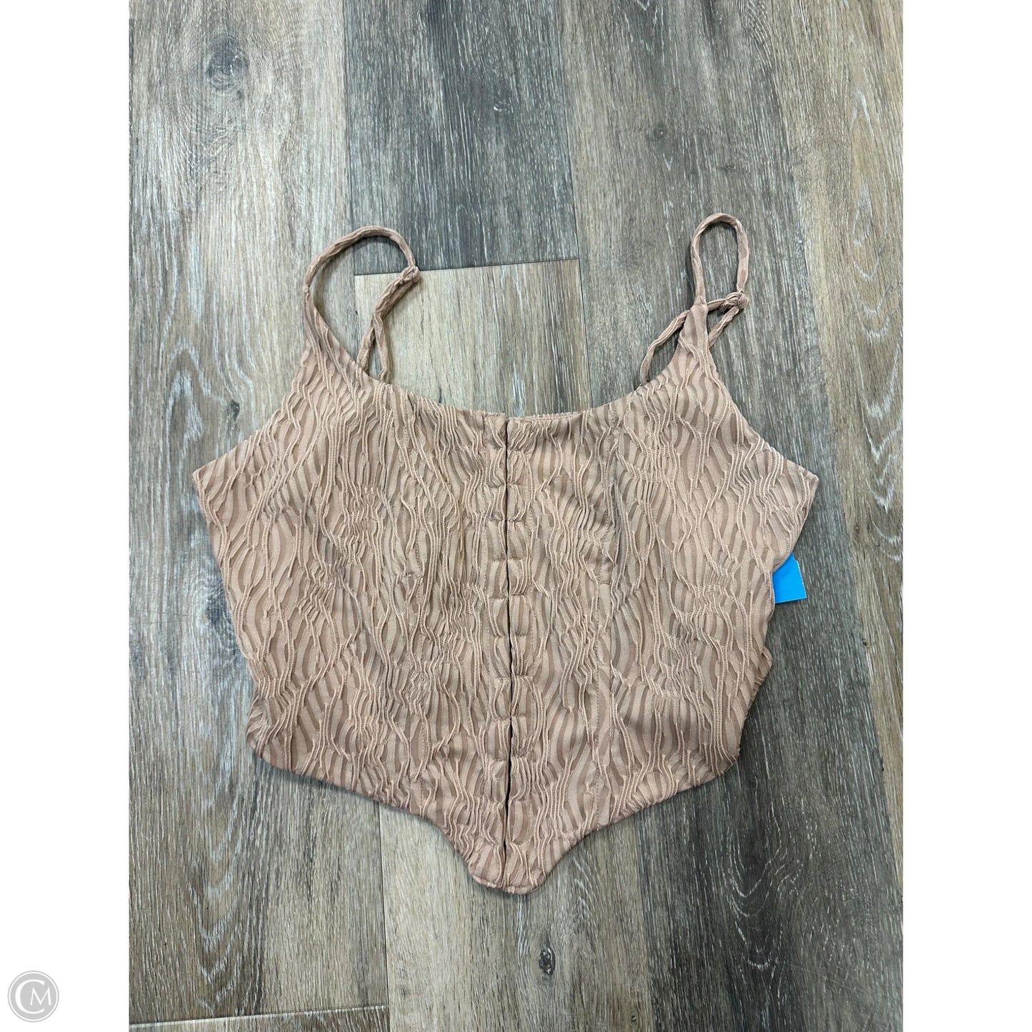 Top Sleeveless By Willow & Root In Tan, Size: S