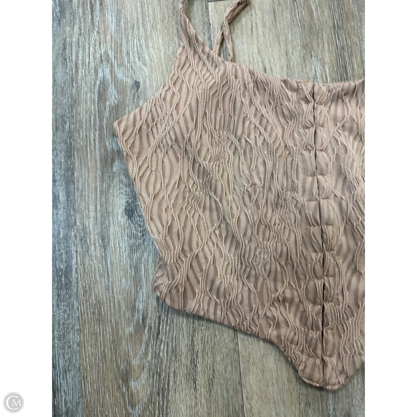 Top Sleeveless By Willow & Root In Tan, Size: S