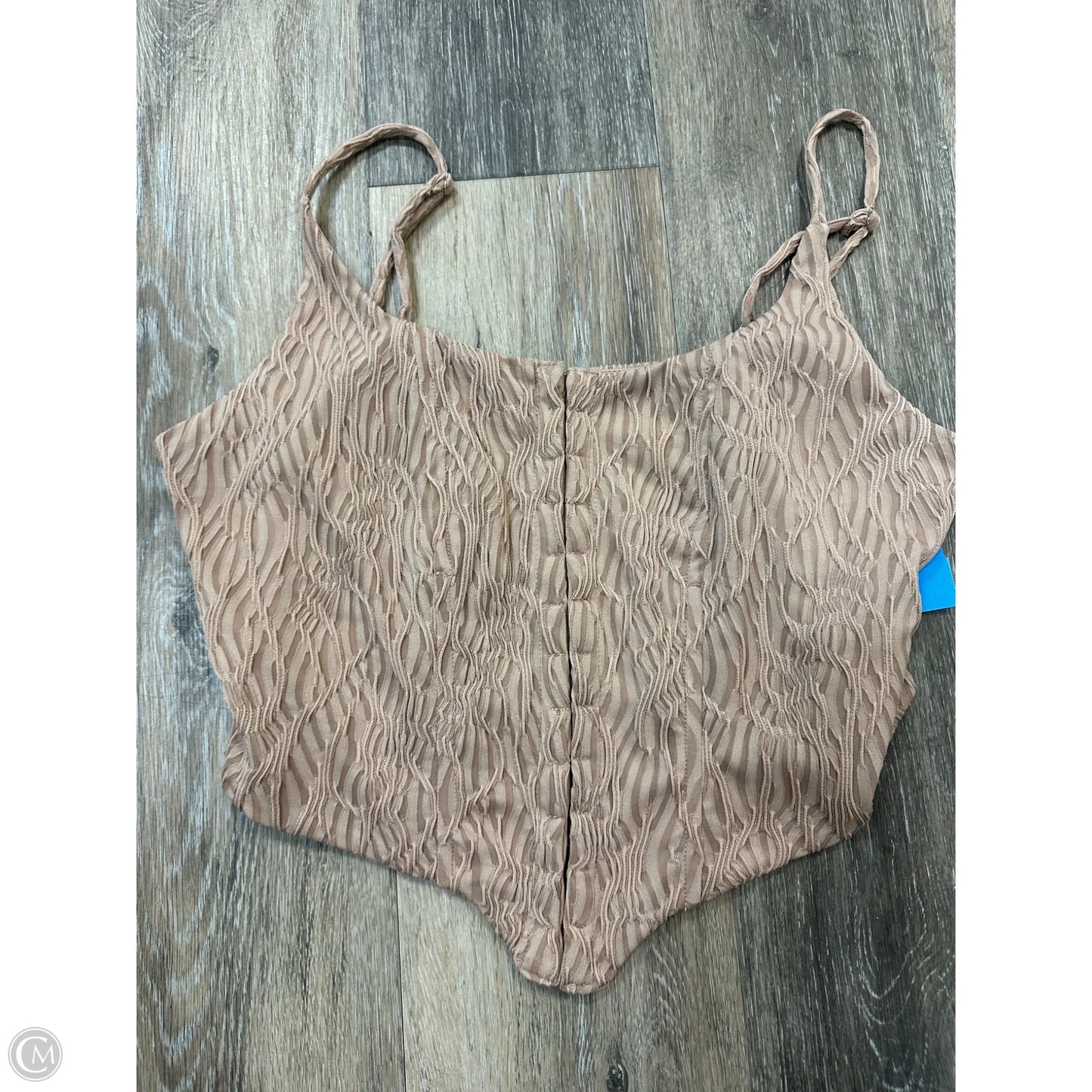 Top Sleeveless By Willow & Root In Tan, Size: S