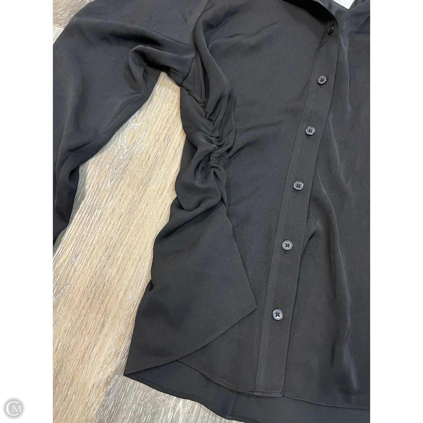 Blouse Long Sleeve By Banana Republic In Black, Size: L