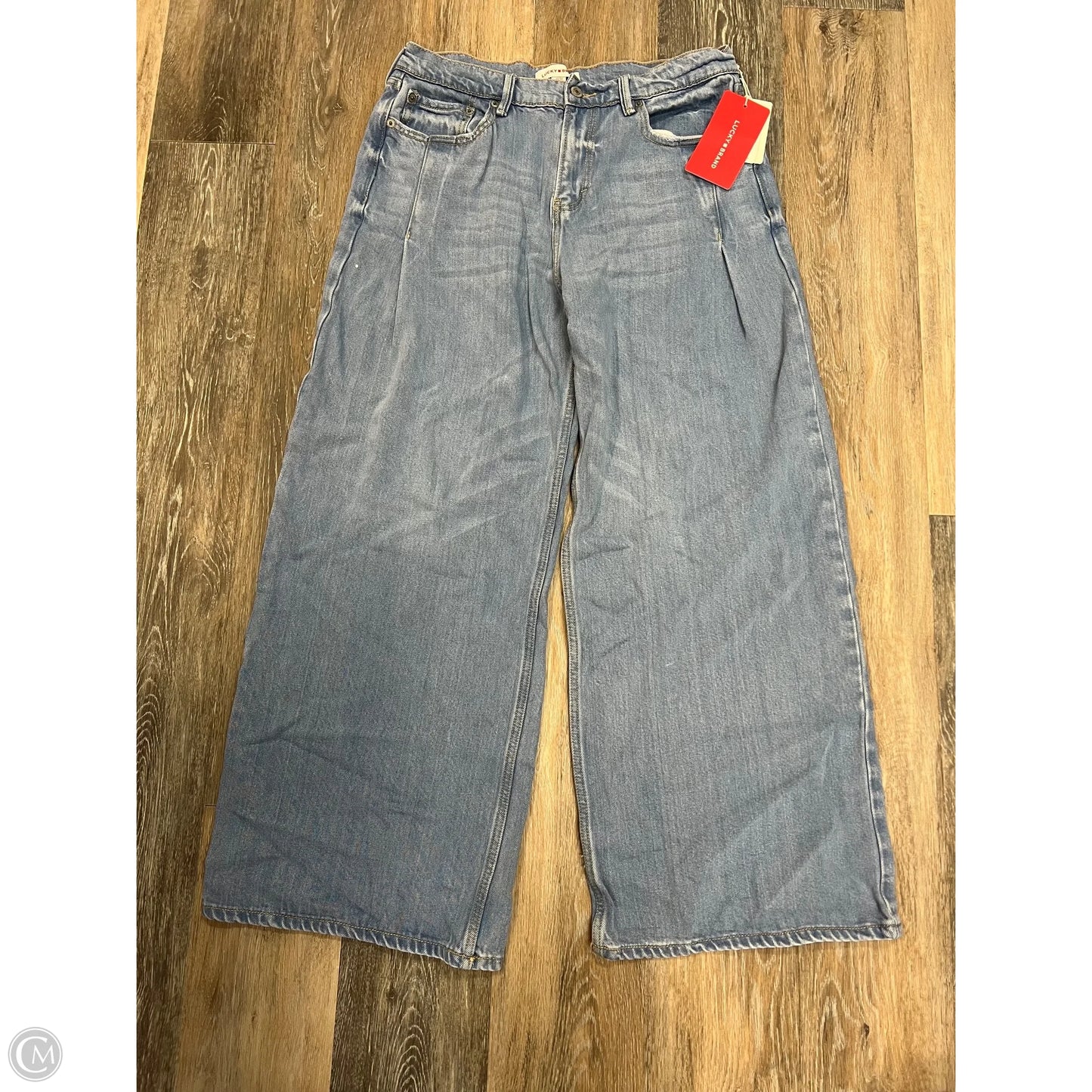 Jeans Wide Leg By Lucky Brand In Blue Denim, Size: 12