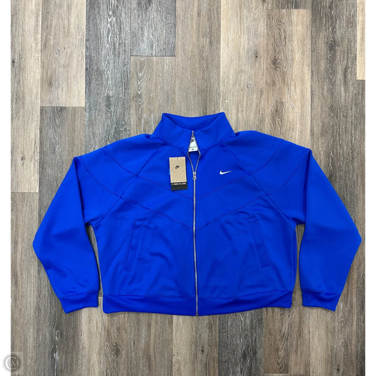Athletic Jacket By Nike Apparel In Blue, Size: 1x