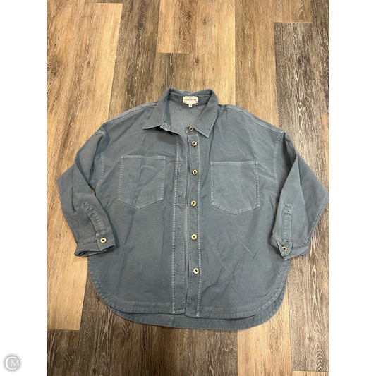 Jacket Shirt By 7 Diamonds In Blue, Size: M