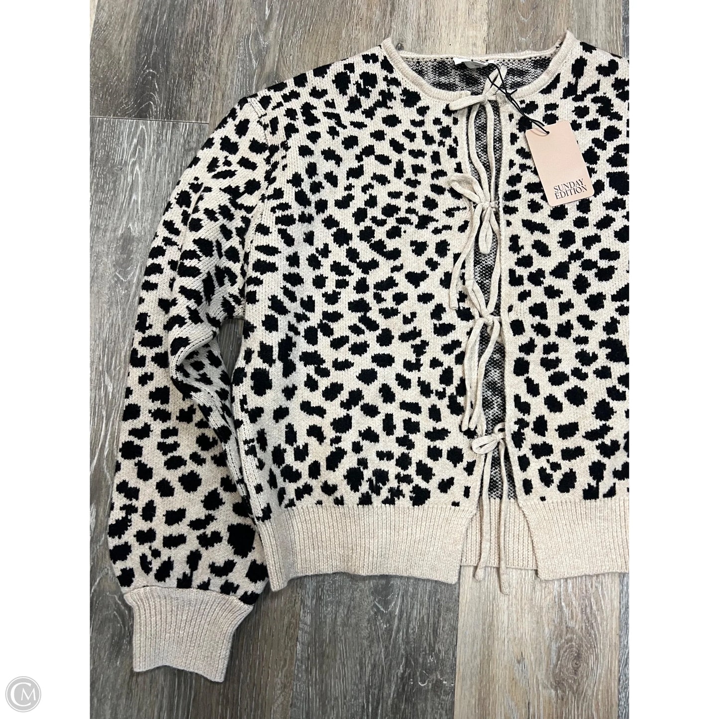 Sweater Cardigan By Sunday Edition In Animal Print, Size: L