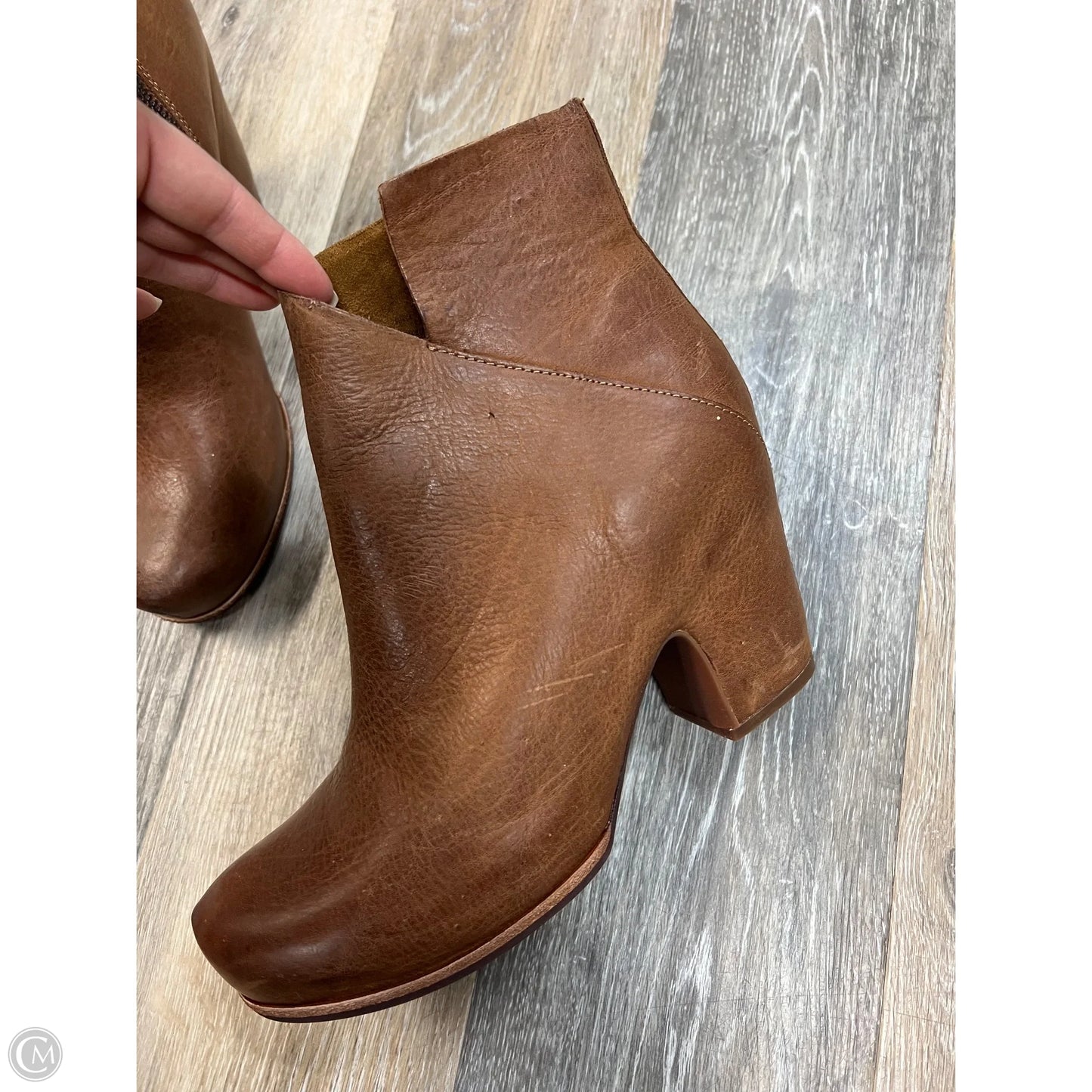 Boots Ankle Heels By Kork Ease In Brown, Size: 10