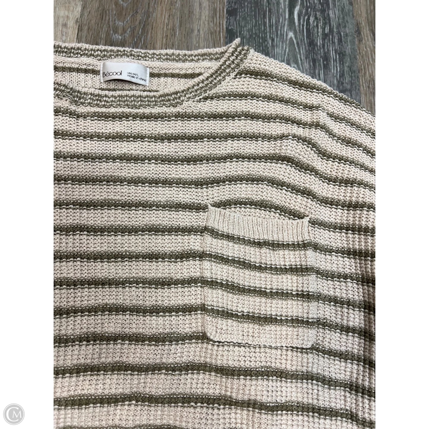 Sweater By Be Cool In Tan, Size: M/L