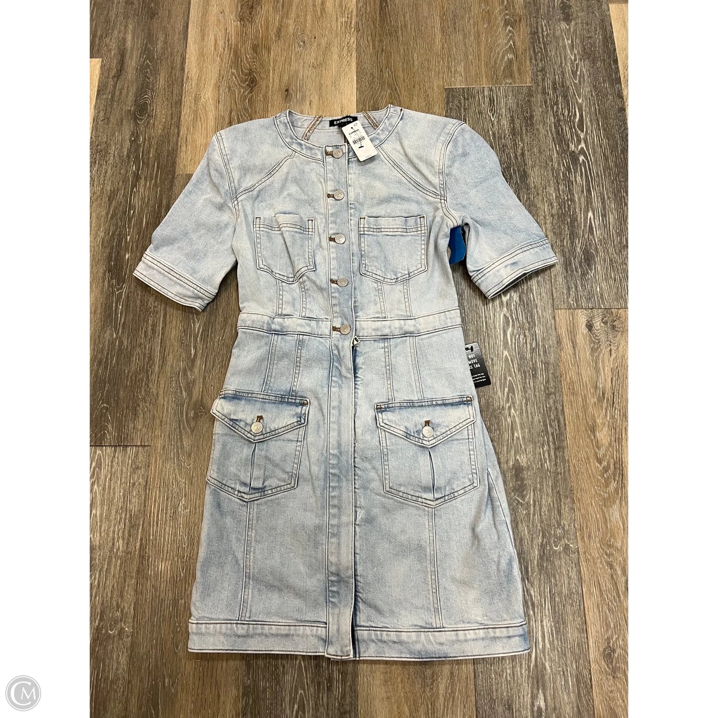 Dress Casual Short By Express In Blue Denim, Size: S