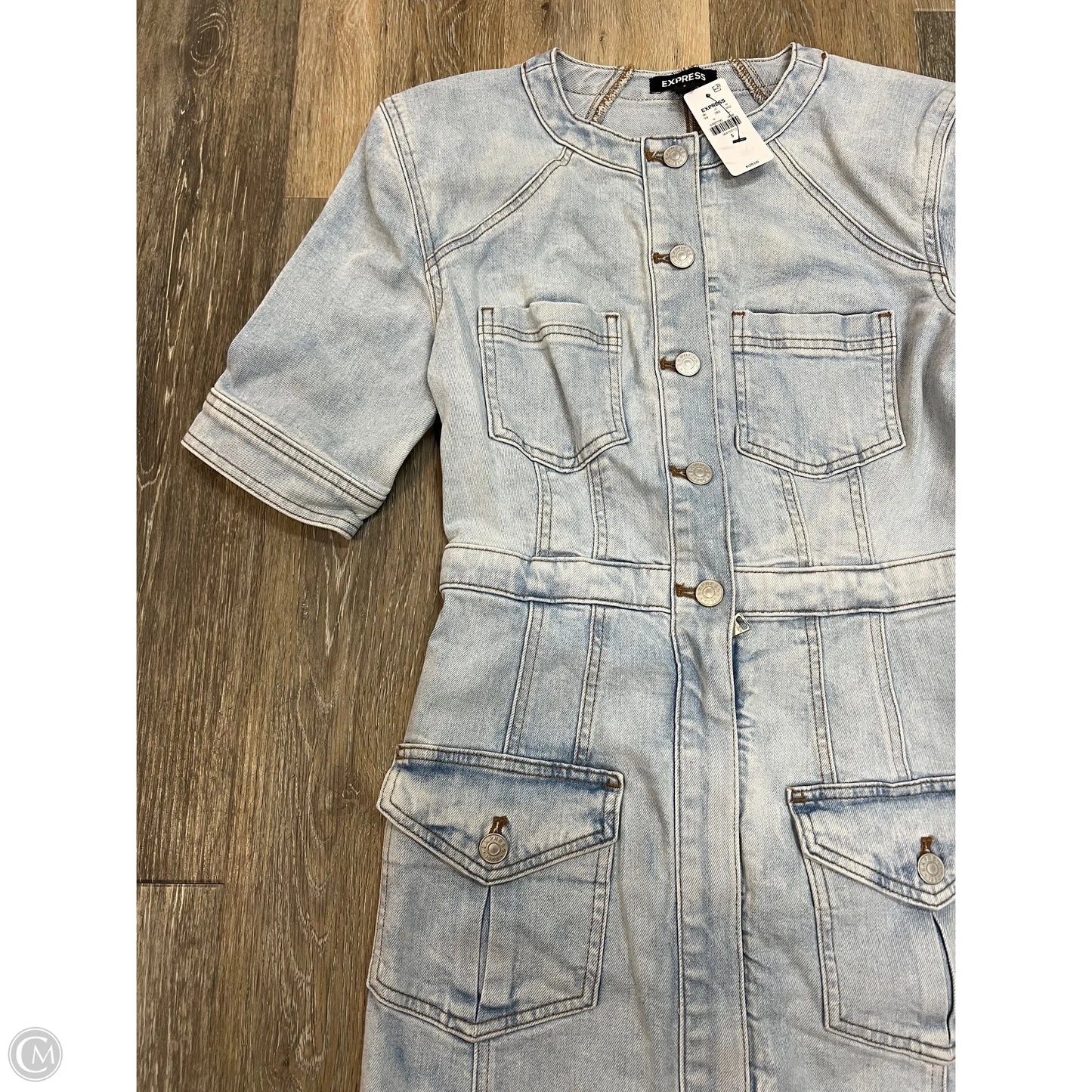 Dress Casual Short By Express In Blue Denim, Size: S