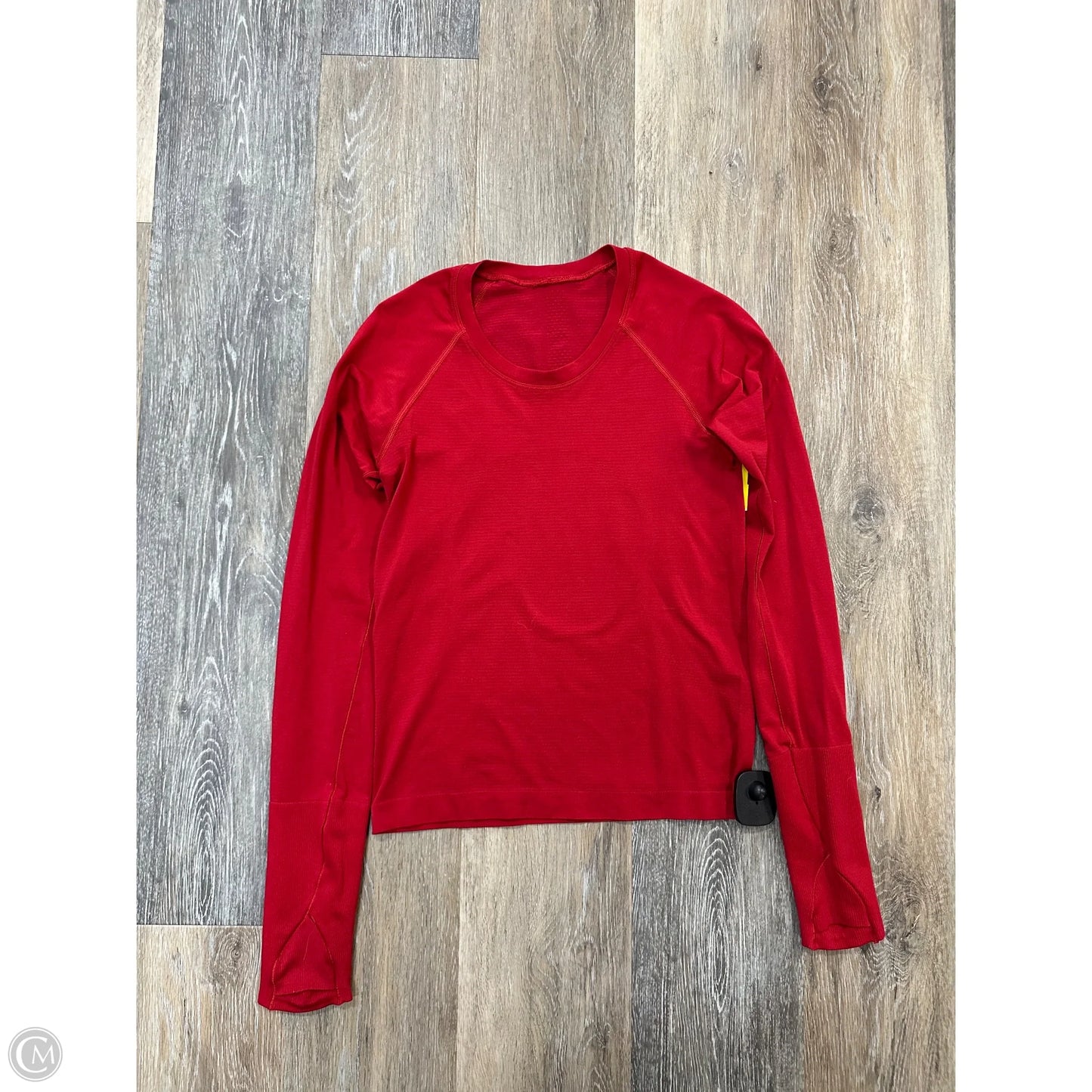 Athletic Top Long Sleeve Crewneck By Lululemon In Red, Size: 4