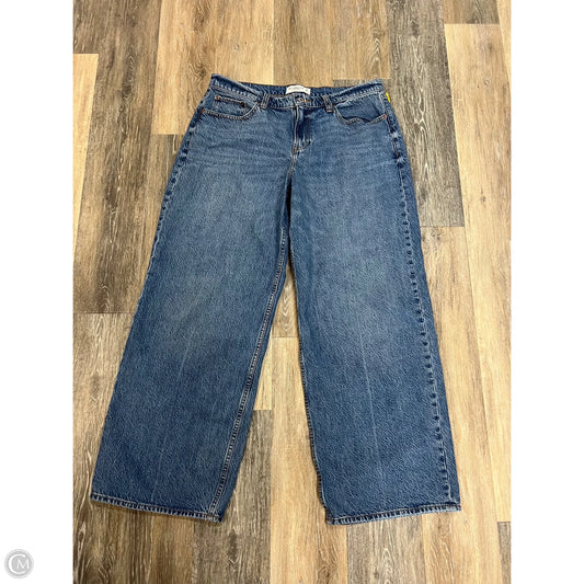 Jeans Wide Leg By Abercrombie And Fitch In Blue Denim, Size: 10/30