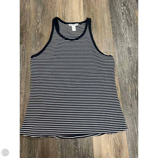 Athletic Tank Top By Athleta In Navy Striped Pattern, Size: L