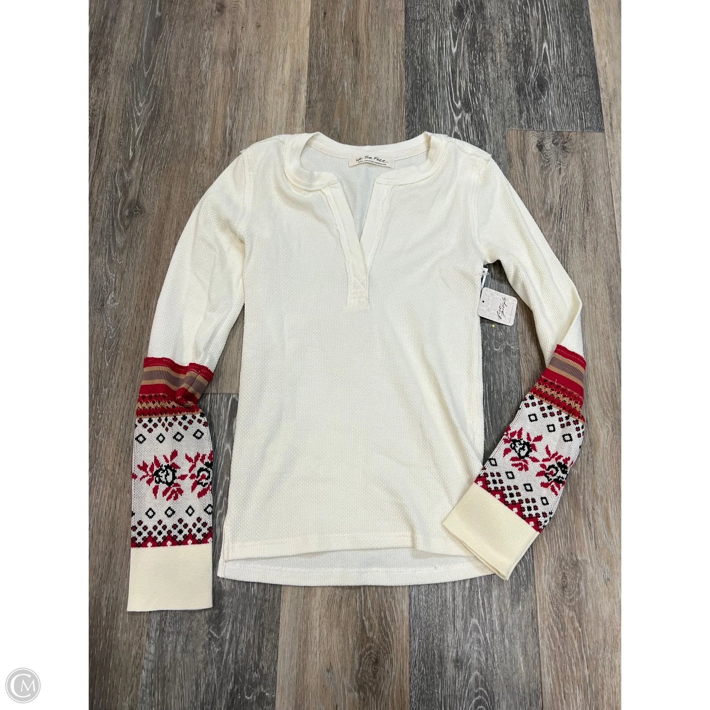Top Long Sleeve By Free People In Cream, Size: S