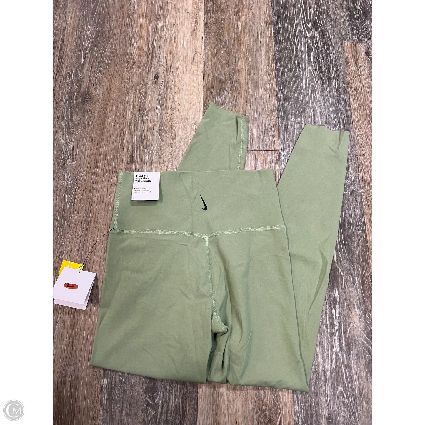 Athletic Leggings By Nike Apparel In Green, Size: S