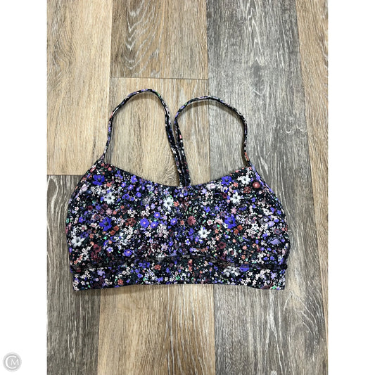 Athletic Bra By Lululemon In Floral Print, Size: 4