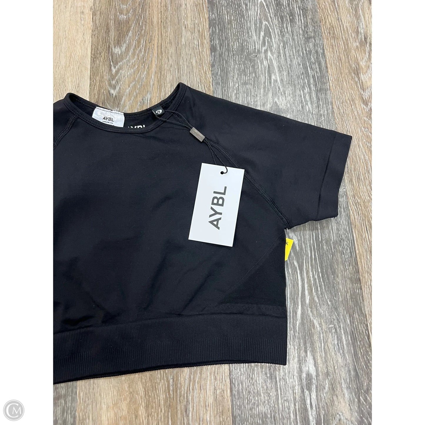 -Athletic Top Short Sleeve By AYBL In Black, Size: S
