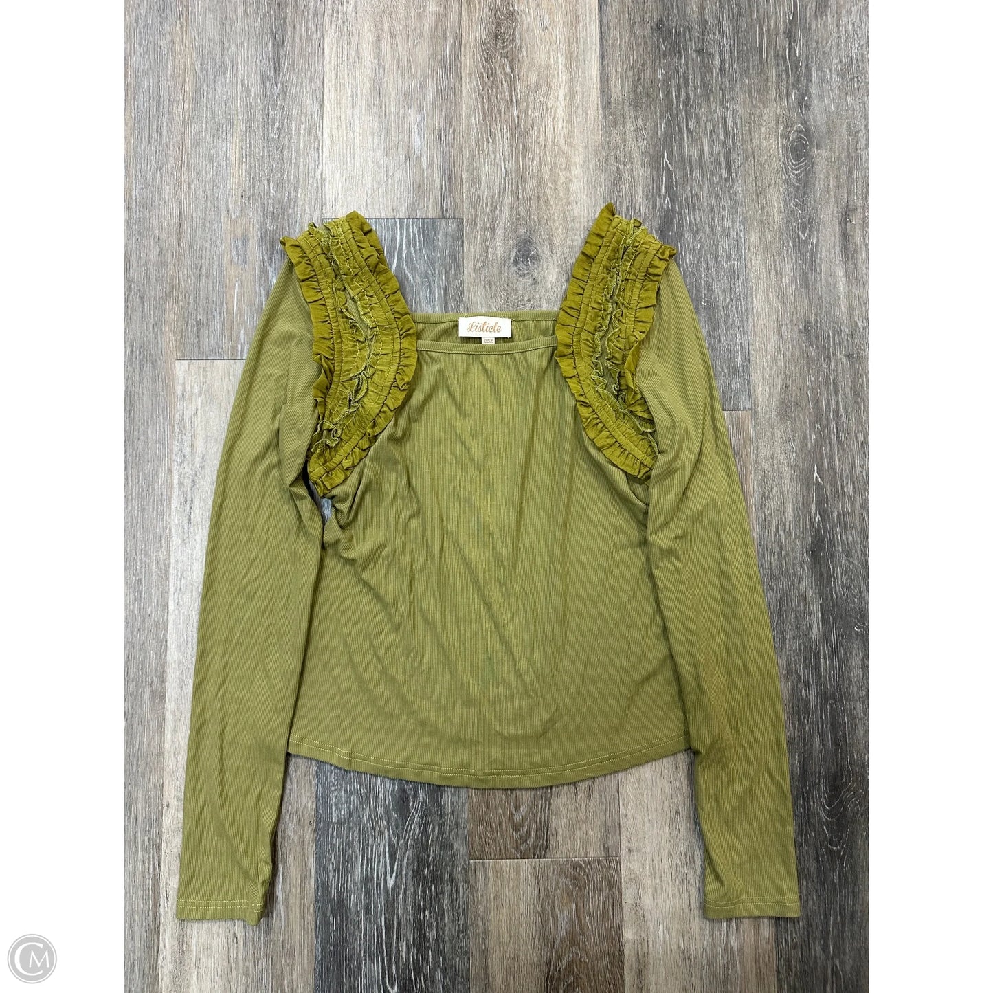 Top Long Sleeve By Listicle In Green, Size: Xl