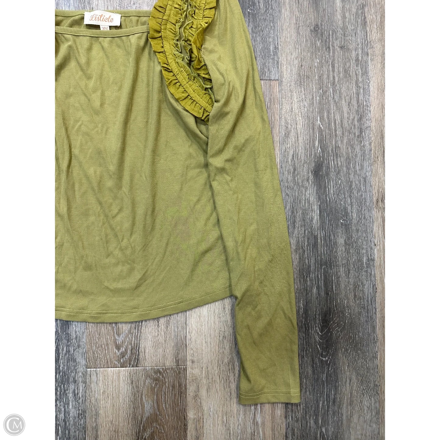 Top Long Sleeve By Listicle In Green, Size: Xl