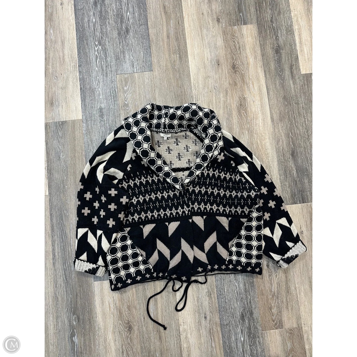 Sweater Cardigan By Easel In Black, Size: M