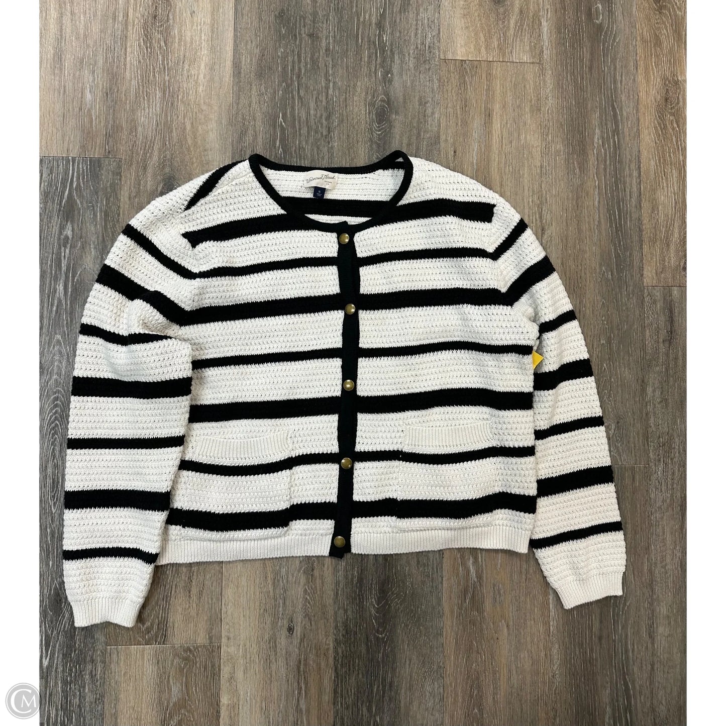 Sweater Cardigan By Universal Thread In Striped Pattern, Size: Xl