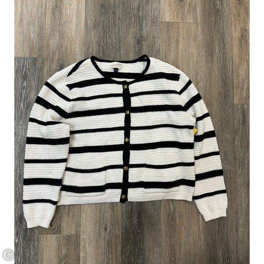 Sweater Cardigan By Universal Thread In Striped Pattern, Size: Xl